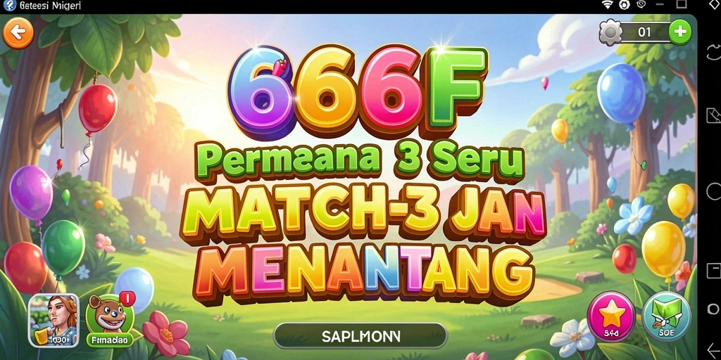 Gambaran gameplay seru dari permainan Match-3 666F.