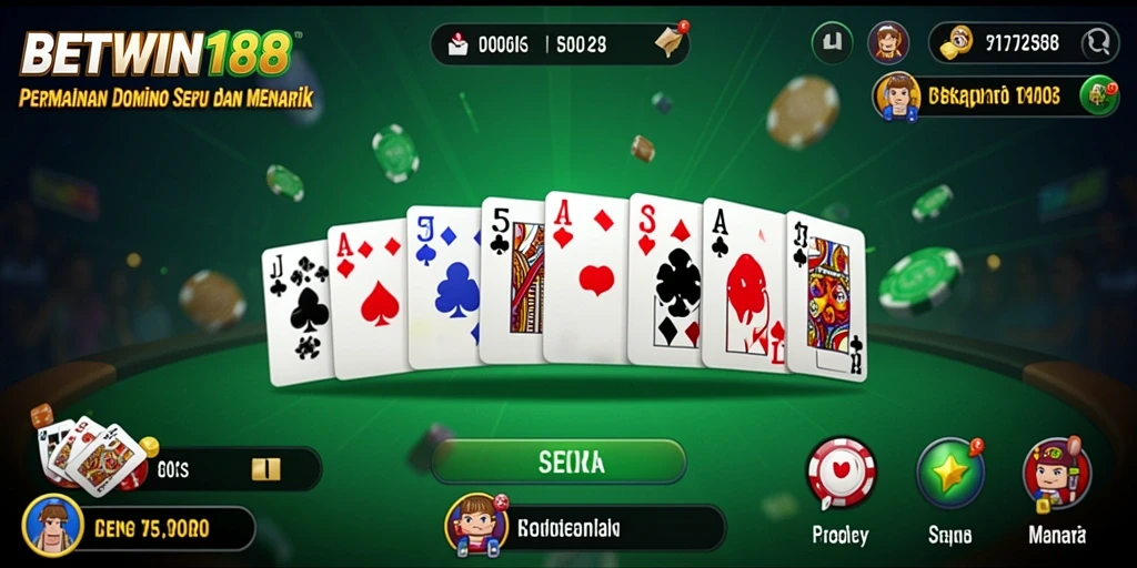 Screenshot gameplay <strong>BETWIN188</strong> menunjukkan aksi seru permainan domino.