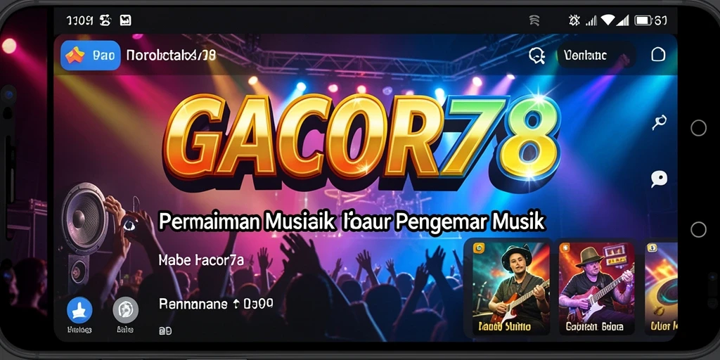Tampilan menarik dari gameplay GACOR78 yang penuh musik.