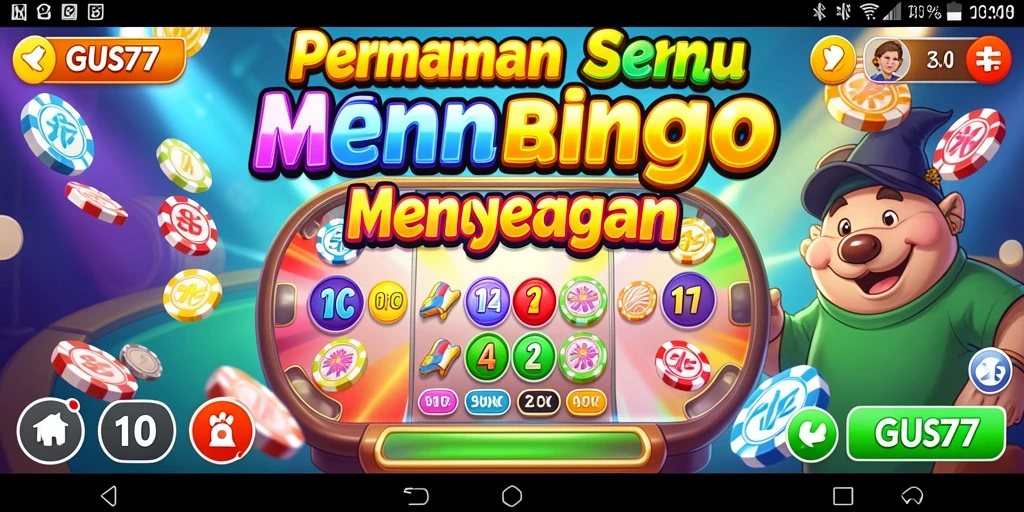 Tampilan gameplay seru GUS77 dengan suasana Bingo yang interaktif.