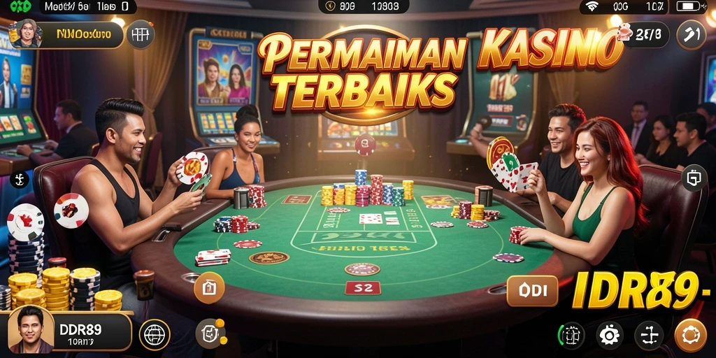Tampilan gameplay mendebarkan dari aplikasi Kasino IDR89.
