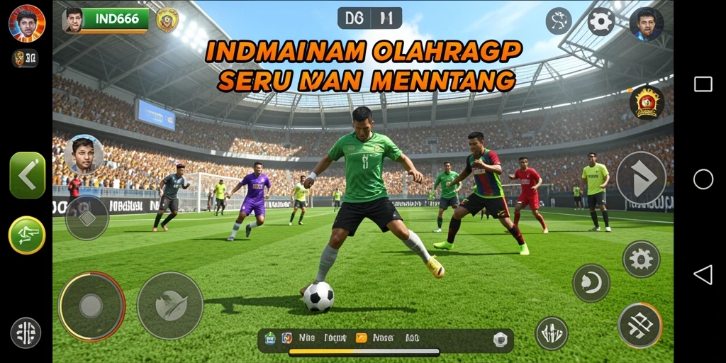 Tampilan gameplay IND666 yang menampilkan aksi olahraga menegangkan.