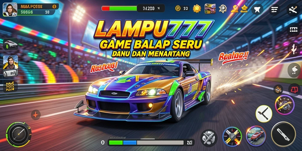 Screenshot LAMPU777 menampilkan aksi balap yang mendebarkan.
