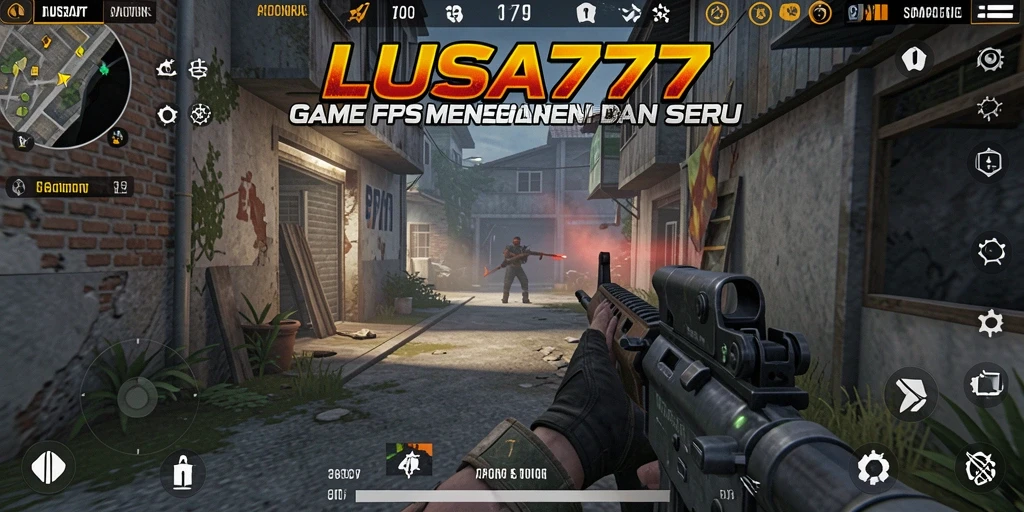 Tampilan gameplay LUSA777 yang seru dalam mode FPS.