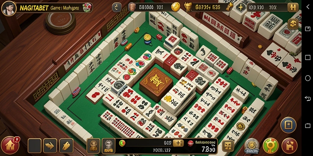 Tampilan gameplay NAGITABET menampilkan keseruan permainan Mahjong yang menantang.