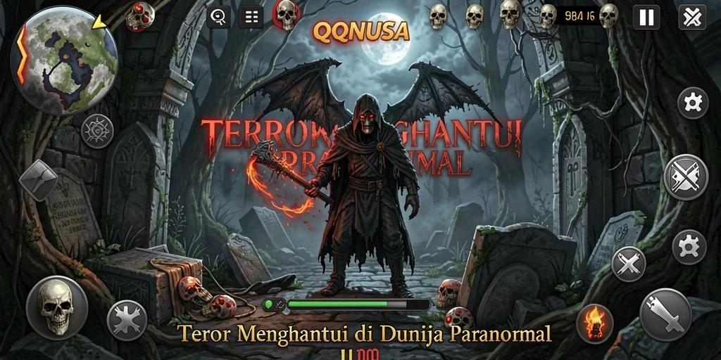 Tampilan gameplay menyeramkan yang mengintimidasi dalam QQNUSA.