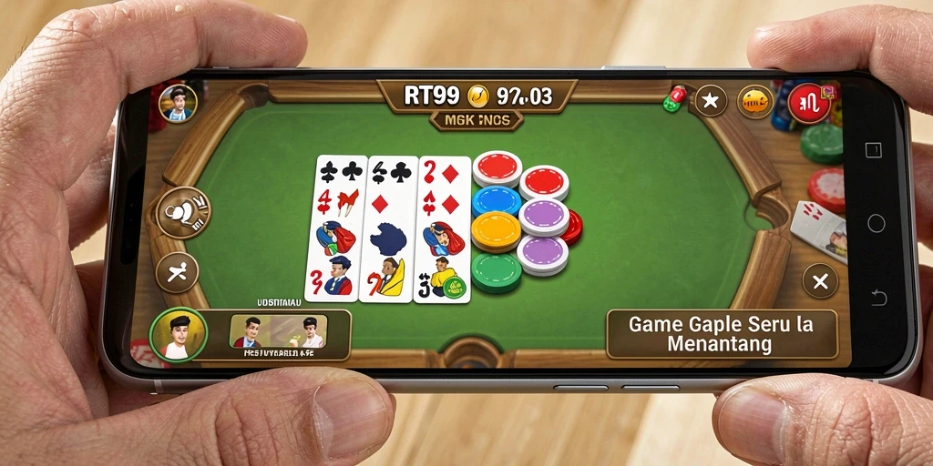 Tampilan seru dari gameplay Gaple di RT99.
