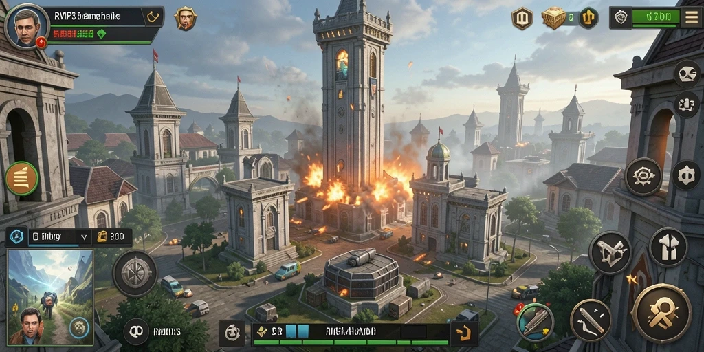 Gameplay menara pertahanan yang mendebarkan dan strategis.