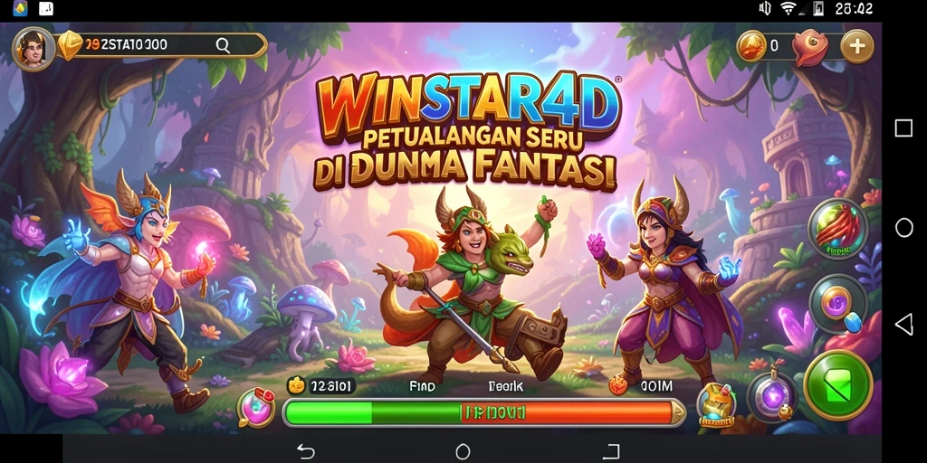 Screenshot gameplay WINSTAR4D yang menunjukkan petualangan mendebarkan.